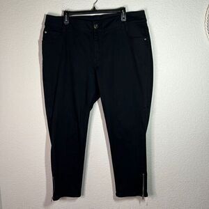 Lane Bryant Black Ankle Zip Skinny Pants Women's Size 18‎